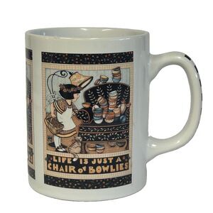 Vtg Mary Engelbreit Coffee Cup Mug "Life is Just a Chair of Bowlies" 1992